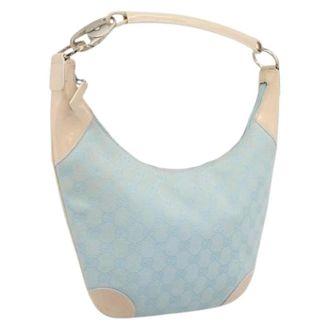 Gucci Pre-owned Vintage Schoudertas - Dames - Pre-owned - Blauw - Maat: ONE Size Leer