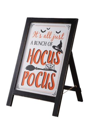 Glitzhome Halloween Wooden Standing Easel Sign Decor or Hanging Decor in Black at Nordstrom, Size Medium