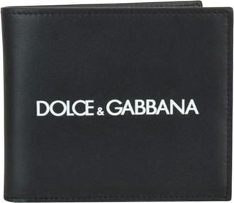 Dolce & Gabbana Wallets & Cardholders, male, Black, Size: ONE SIZE Leather Bifold Wallet