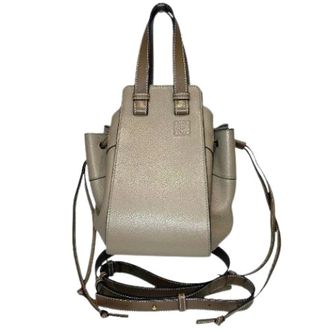 Loewe Pre-owned Mini Bags, female, Beige, Size: ONE SIZE Pre-owned Hammock Mini Leather 2way Bag