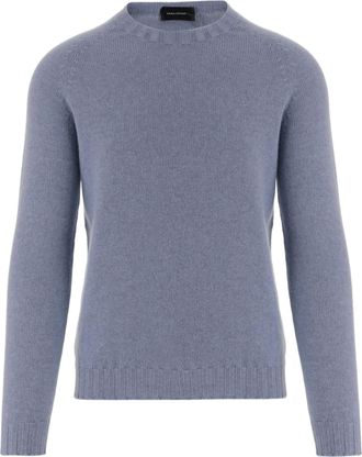 Tagliatore Light Blue Cashmere Crewneck Sweater