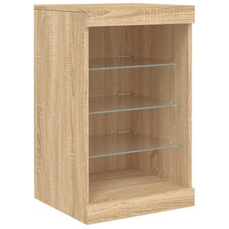 vidaXL Aparador Con Luces Led Roble Sonoma 41x37x67 Cm Vidaxl