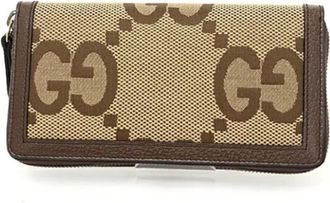 Gucci Pre-owned Wallets, female, Beige, Size: ONE SIZE Pre-owned Canvas Wallet