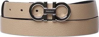 Ferragamo Double Gancini Riem - Dames - Riemen - Beige - 95 CM - Leer - Accessoires