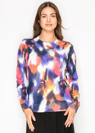 YAL New York Abstract Print Knit Sweater