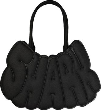 Sprayground Handbags, male, Black, Size: ONE SIZE Metallic Drip Shark Bubble Letters Handbag