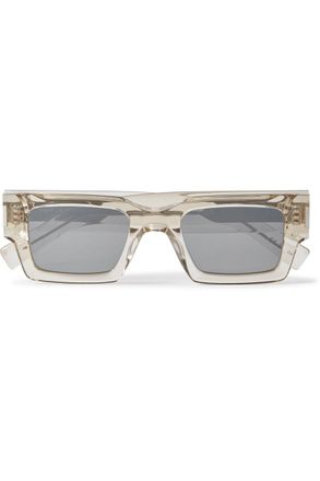 Saint Laurent Rectangular-Frame Acetate Sunglasses