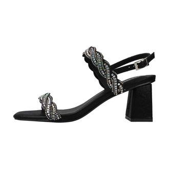 Menbur Sandalia Metalizada D - Dames - Sandalen met hakken - Zwart - 39 EU - Schoenen