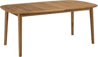 Macabane Mesa de jard&iacute;n extensible de acacia aceitada 180/240x110 cm