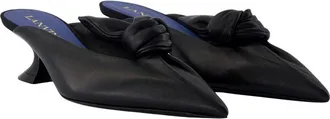 Lanvin Womens Kitten Bow Pump Black Lambskin