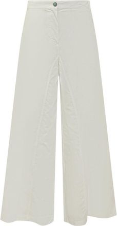 Pinko White Relaxed Flat Front Pants