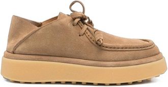 Tod's Suede Platform Lace-up Shoes