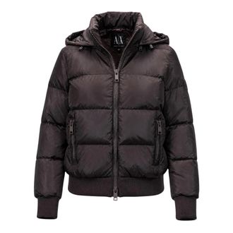 A|X Armani Exchange Donsjack - Dames - Winterjassen - Bruin - S - Leer - Jassen