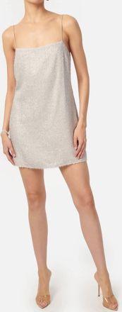 Cami NYC Rin Metallic Chiffon Dress In Haze