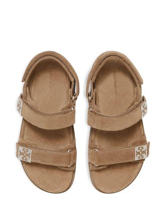 Tory Burch Suede Platform Sandals - Beige