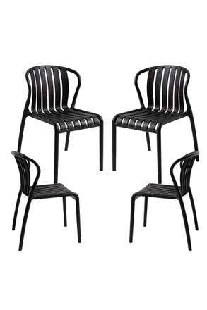 Regalos Miguel Packs Sillas Jard&iacute;n - Pack 4 Sillas Vacky - Negro