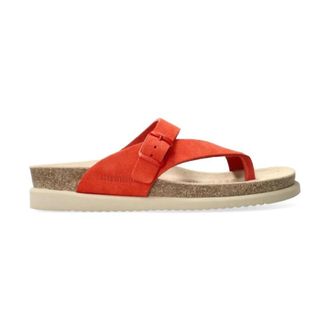 Mephisto Rode Helen Teenslipper Uitverkoop - Dames - Slippers - Rood - 42 EU - Su&egrave;de - Schoenen