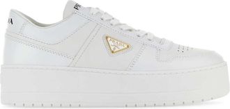 Prada White Downtown Sneakers
