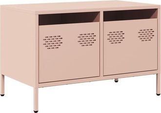 vidaXL Vidaxl - Mueble para tv acero laminado en frío rosa 68x39x43,5 cm
