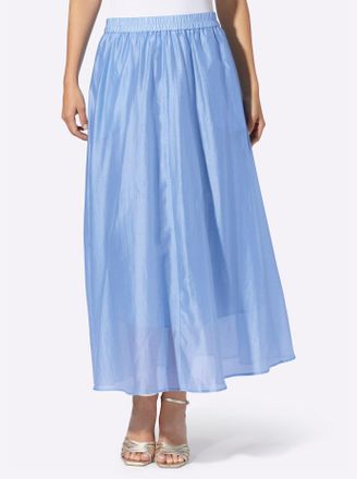 Heine Schlupfrock HEINE, Damen, Gr. 34, eisblau, 84% Lyocell, 16% Polyester, unifarben, lang, R&ouml;cke Schlupfrock