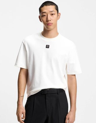 HUGO BOSS Mens HUGO Dalile Mens T-Shirt - Natural 103 - White - Size: 38