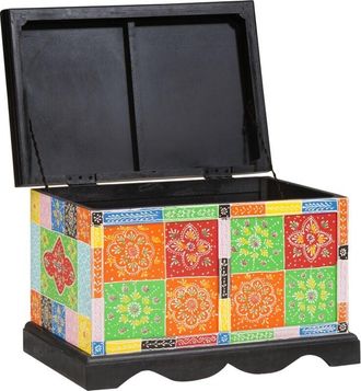 vidaXL Storage Box Multicolour 60 x 40 x 40 cm Solid Mango wood Vidaxl