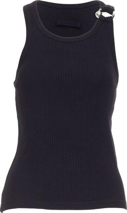 Jean Paul Gaultier ring detail ribbed tank top