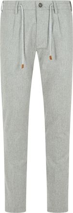 Eleventy Light Grey Wool Blend Trousers