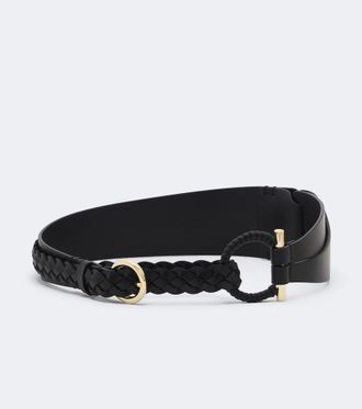 Ferragamo Gancini braided leather belt