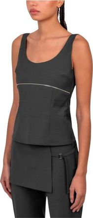 Paloma Wool Paloma Wool, Tops, Dames, Grijs, XS, Wol, Isee Top met ritsdetail