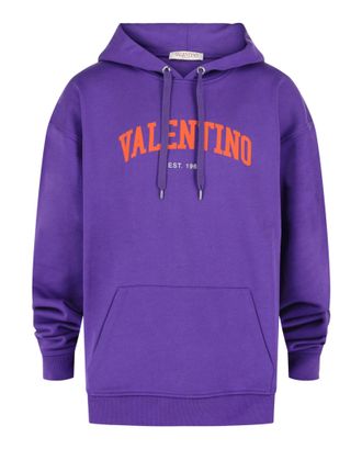Valentino Varsity Logo Cotton Hoodie