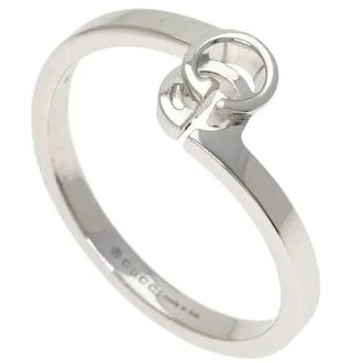 Gucci White Gold White Gold (18K) Band Ring (Pre-Owned)
