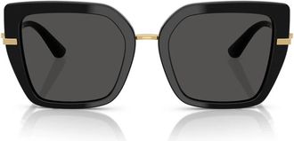 Dolce & Gabbana Oversized Square Zonnebril - Dames - Zonnebrillen - Zwart - 53 MM - Accessoires