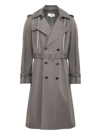 Maison Margiela Trenchcoat met dubbele rij knopen - Grijs