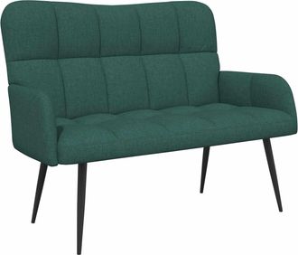 vidaXL Sof&aacute; De 2 Plazas Verde Oscuro 115 X 61 X 87 Cm Tela Vidaxl
