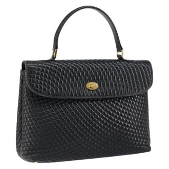 Bally Pre-owned Leren Handtas - Dames - Pre-owned - Zwart - Maat: ONE Size Leer