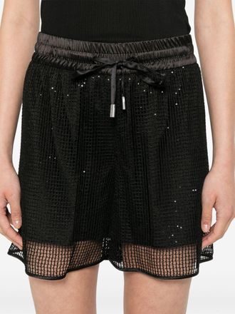 PESERICO Womens Sequin-Embellished Shorts Ss24 W