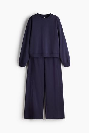 H&M 2-teiliges Set mit Sweatshirt und Joggpants - Blue