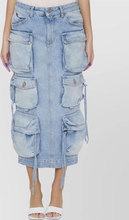 The Attico cargo midi skirt with back slit