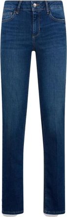 Liu Jo Slim-fit Jeans met Strass-steentjes - Dames - Slim Fit Jeans - Blauw - W25 - Katoen - Jeans