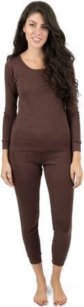 Leveret Womens Cotton Solid Matching Family Pajamas in Brown at Nordstrom, Size X-Large