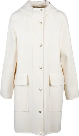 Eleventy Wool Coat With Raglan Sleeves And Flap Pockets