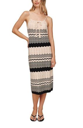Bella Dahl Chevron Knit Midi Dress in Summer Chevron at Nordstrom, Size X-Small