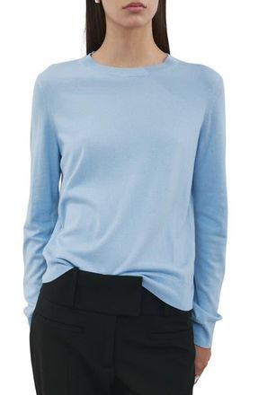 Mango Crewneck Sweater in Sky Blue at Nordstrom, Size X-Small