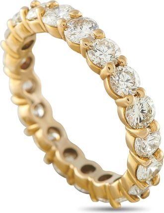 Luxury Bazaar 14K Yellow Gold 3.81ct Diamond Eternity Band Ring MF08-082126