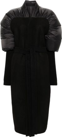 Rick Owens Duvetina coat - women - Virgin Wool/Polyamide/Cotton/Goose Down/Duck Feathers - 42 - Black