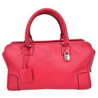 Loewe Amazona Bag Leather Pink Leather Handbag (Pre-Owned)