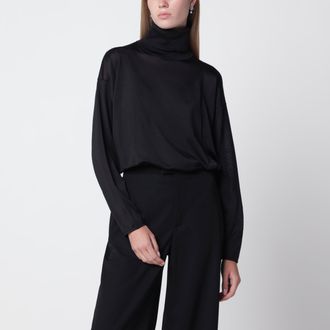 Gucci Maglione dolcevita in seta nero
