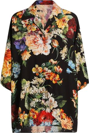 Dolce & Gabbana Camicia a fiori - Nero