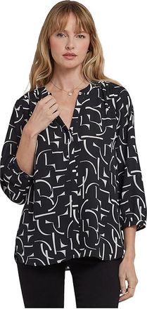 NYDJ Pintuck Blouse Womens Sleeveless Les Mureaux : XL (US 16-18), Polyester